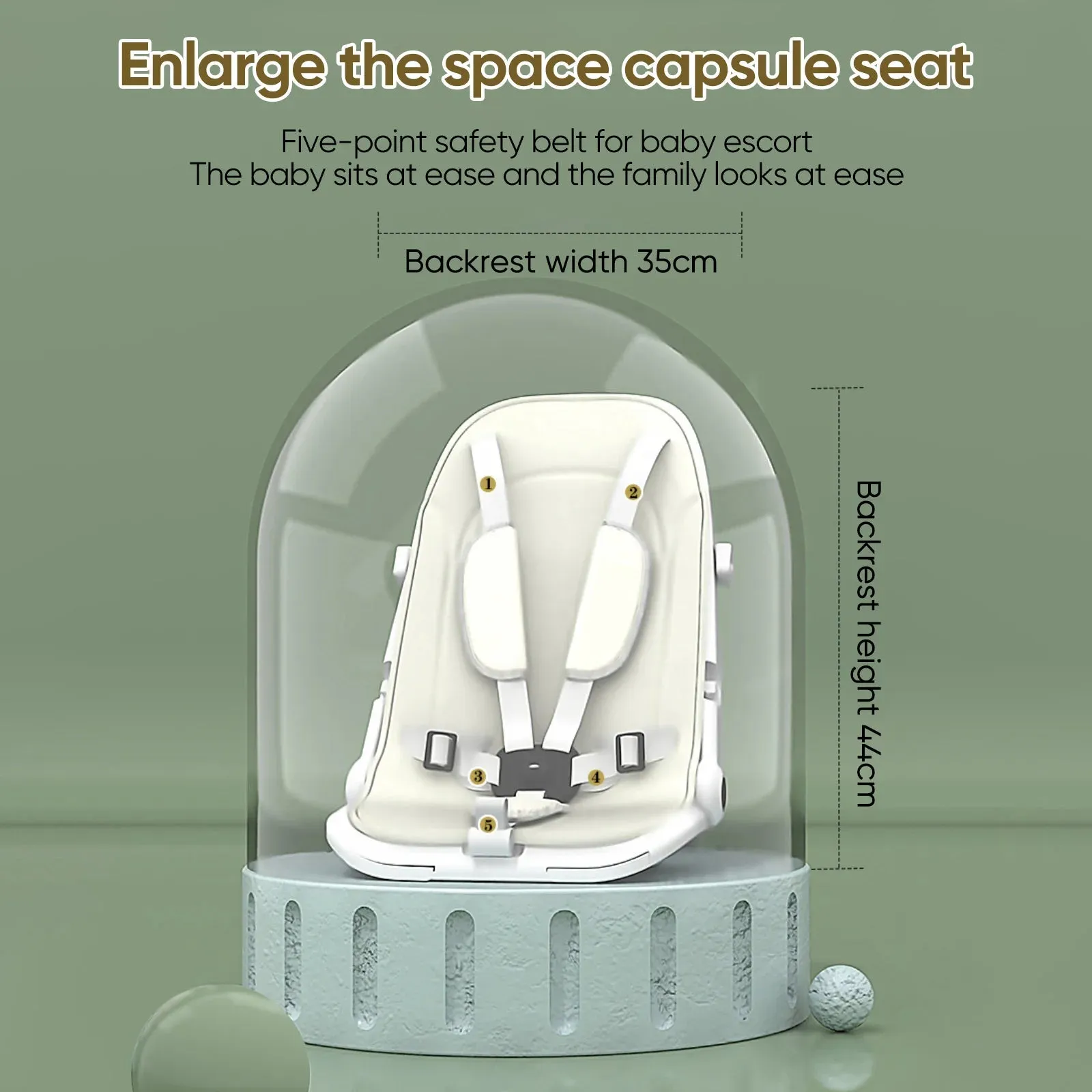 3-in-1 Ultra Light Baby Stroller with Music