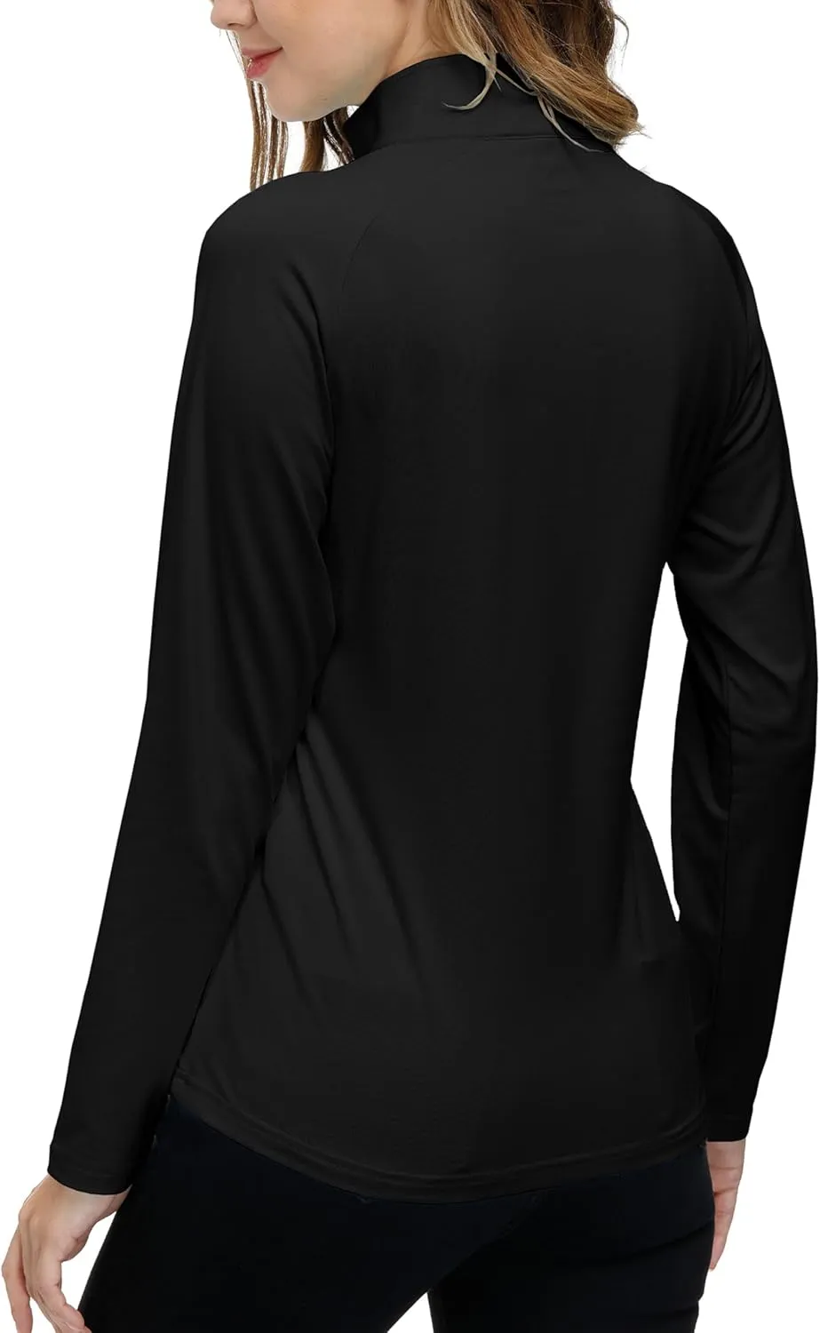 AIRIKE Long Sleeve Golf Polo Shirts for Women Stand Up Collar Thermal Fleece Womens Tank Top