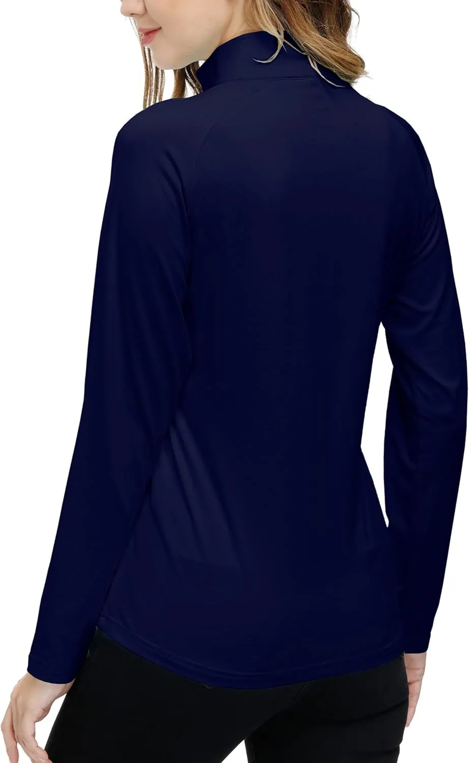 AIRIKE Long Sleeve Golf Polo Shirts for Women Stand Up Collar Thermal Fleece Womens Tank Top