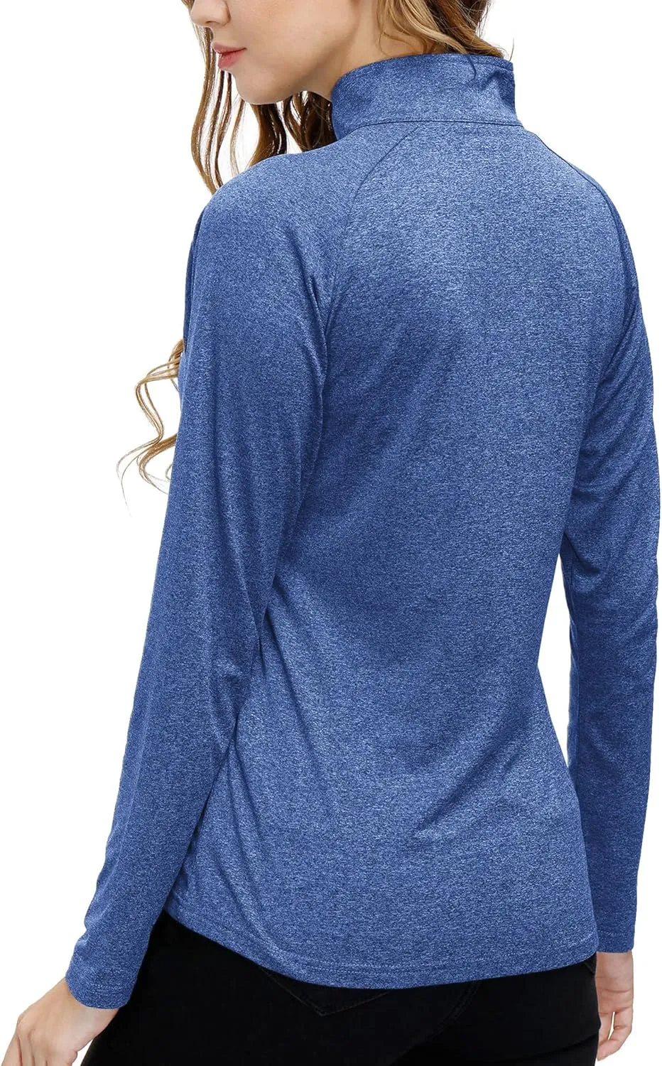 AIRIKE Long Sleeve Golf Polo Shirts for Women Stand Up Collar Thermal Fleece Womens Tank Top