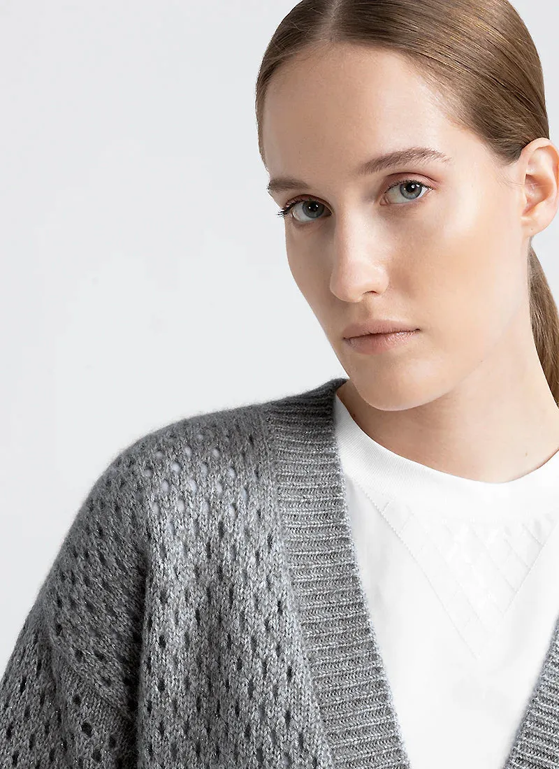 Alpaca Wool-Blend Cardigan