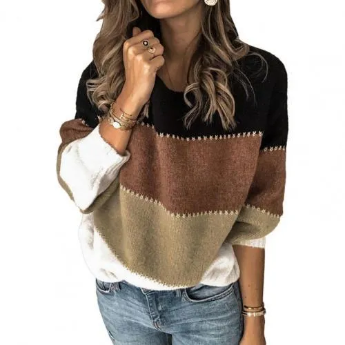 Bethany | Cozy Striped Colorblock Sweater