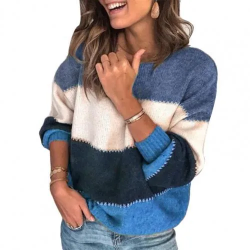 Bethany | Cozy Striped Colorblock Sweater