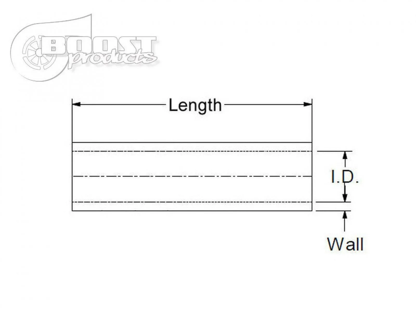 BOOST Products Silicone Coupler 25mm (1") ID, 75mm (3") Length, Black