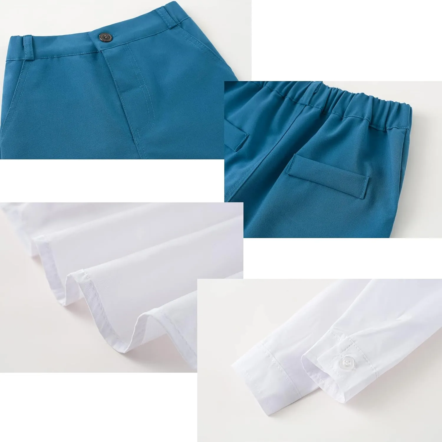 Boys 3Pcs Clothing Sets Cotton Long Sleeve Bowtie Shirts  Vest  Pants Casual Suit