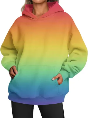 Camo Sweatshirt for Women Oversized Crewneck Hoodies Y2K Novelty Hoodie Maple-Leaf Fleece Hooded Sweatshirts Pocket