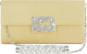 Coucoland Clutch Purses for Women - Satin Evening Bag Crystal Embellished Handbag for Bride Party Prom Wedding