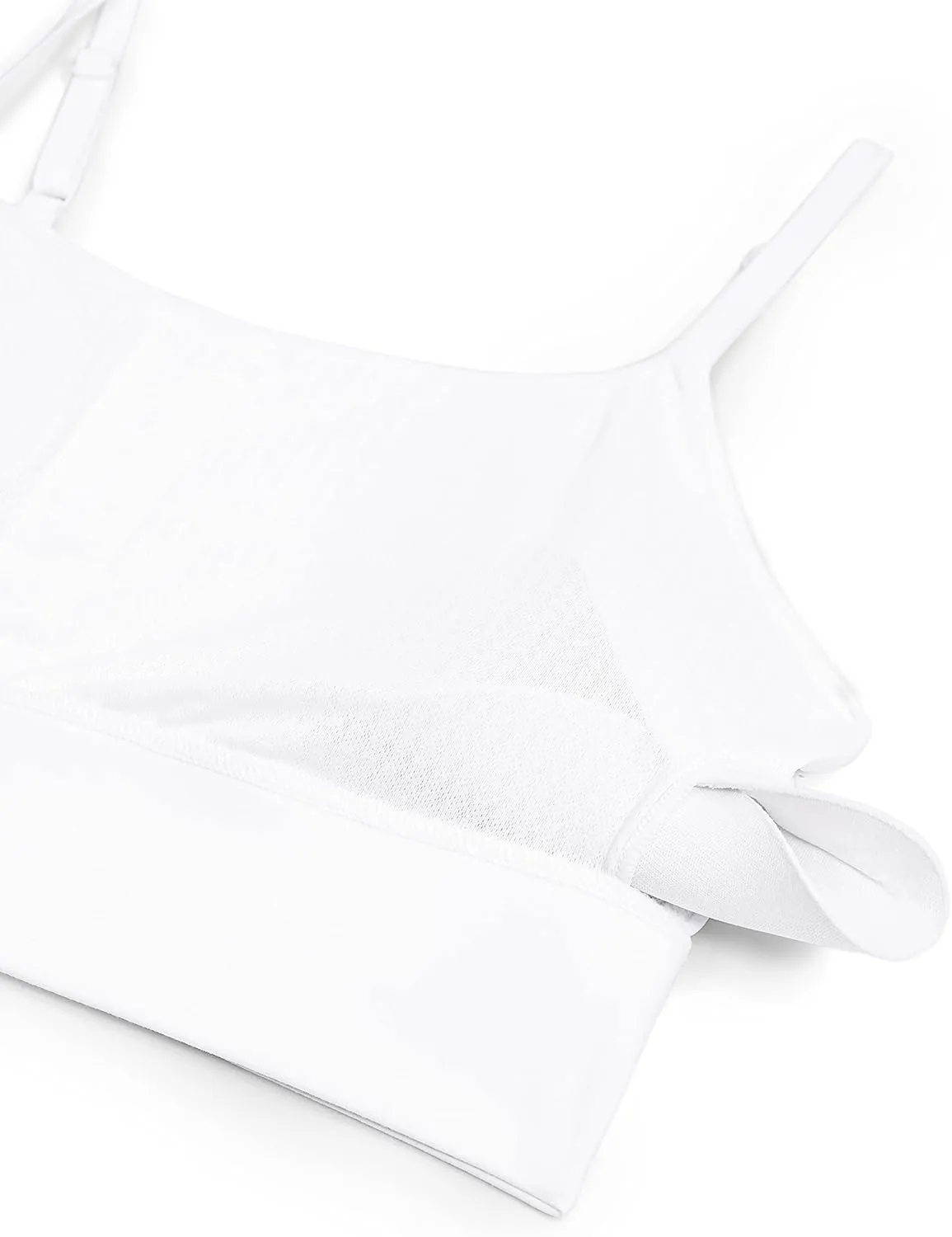 CRZ YOGA Adjustable Longline Sports Bra for Women - V Back Wireless Workout Padded Yoga Camisole Cropped Tank Tops