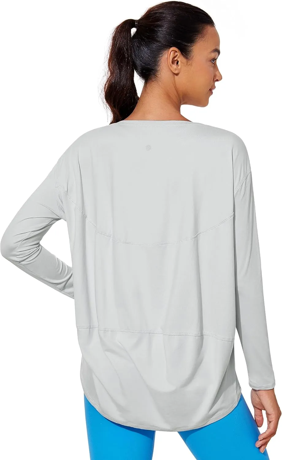 CRZ YOGA Womens UPF 50  Lightweight Long Sleeve Workout Shirts Sun Protection Loose Quick Dry Hiking Tops Outdoor Fishing