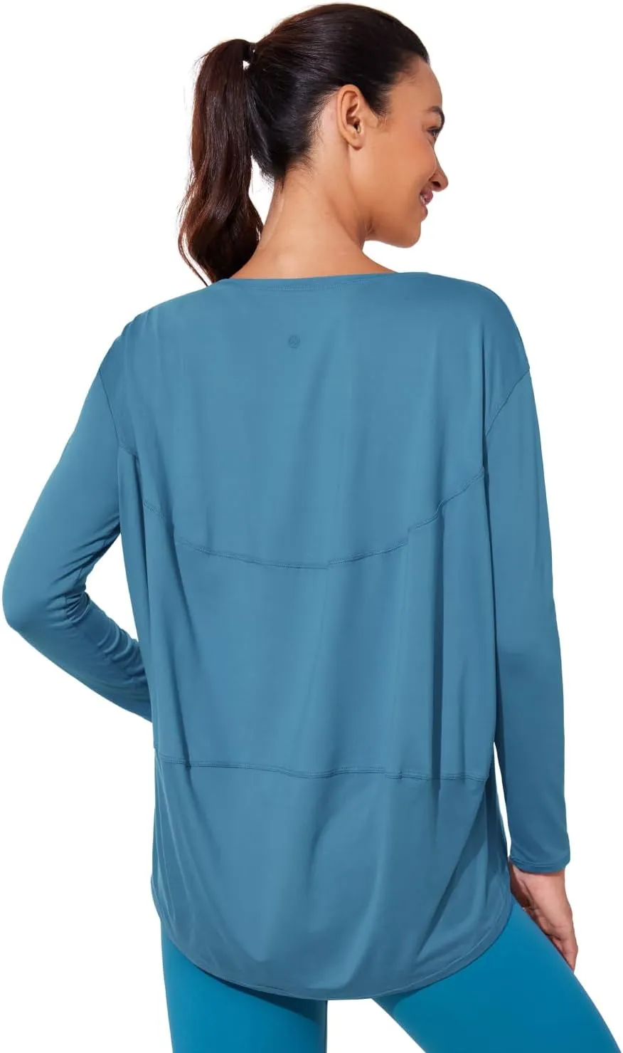 CRZ YOGA Womens UPF 50  Lightweight Long Sleeve Workout Shirts Sun Protection Loose Quick Dry Hiking Tops Outdoor Fishing