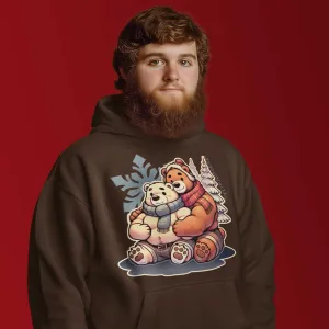 Cuddly Bear Winter Hoodie  Cozy Gay Bear Pride Design for Winter Snuggles