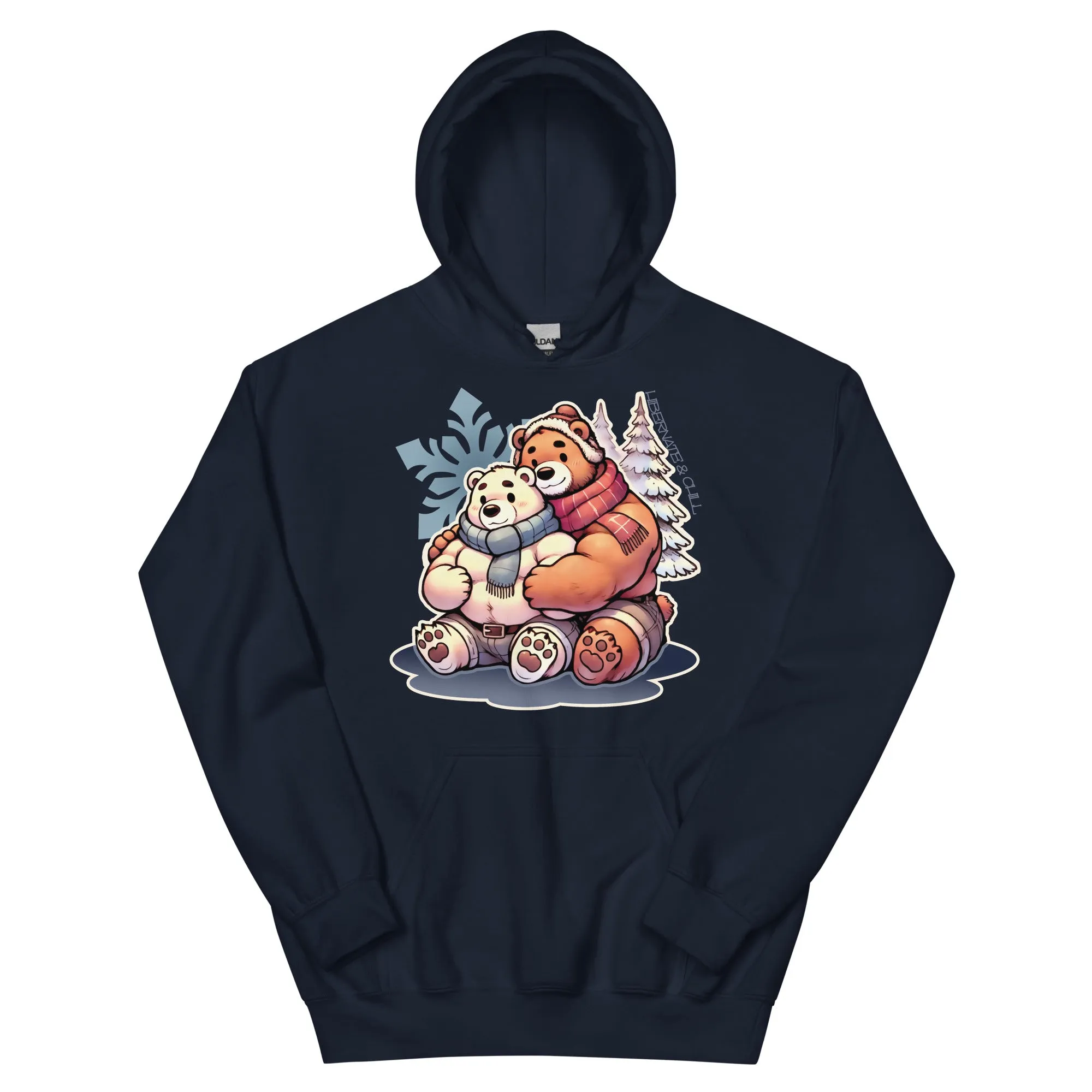 Cuddly Bear Winter Hoodie  Cozy Gay Bear Pride Design for Winter Snuggles