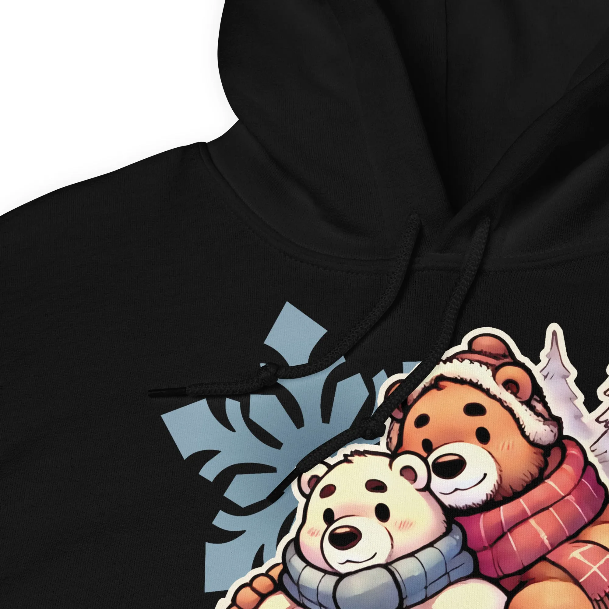 Cuddly Bear Winter Hoodie  Cozy Gay Bear Pride Design for Winter Snuggles