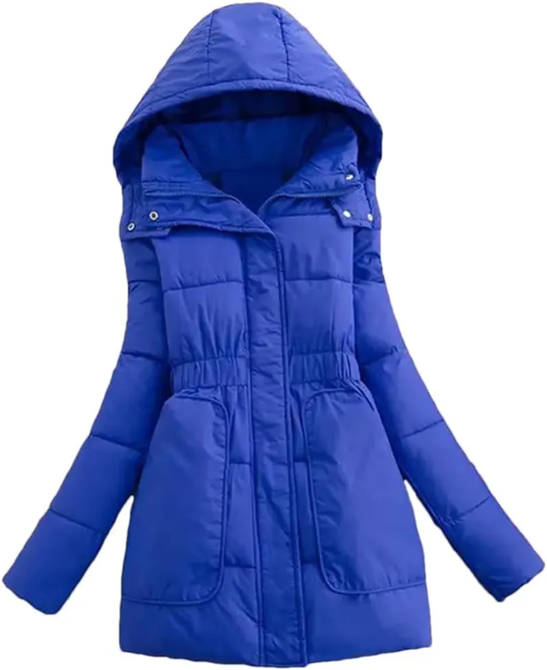 Down Cotton Parkas Coat Womens Jacket Winter Warm Padded Parkas Long Hooded Snow Wear Outwear Puffer Coat