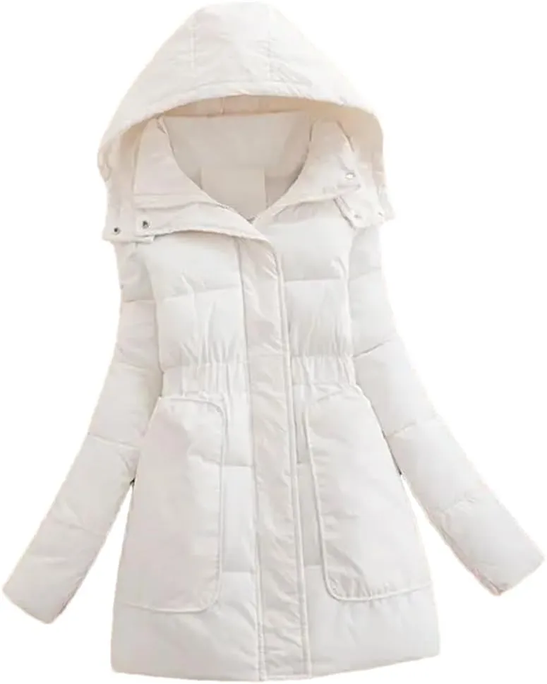 Down Cotton Parkas Coat Womens Jacket Winter Warm Padded Parkas Long Hooded Snow Wear Outwear Puffer Coat