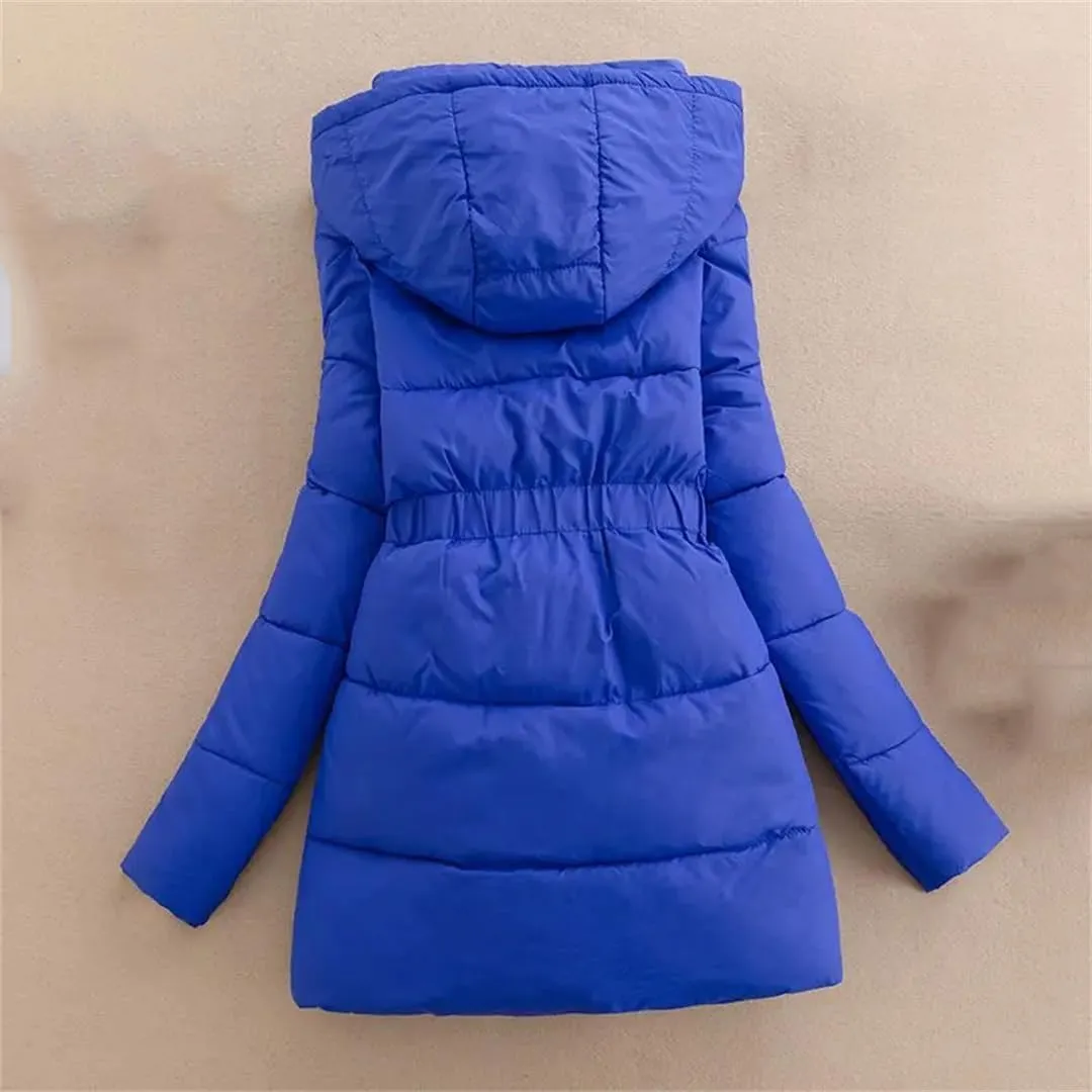 Down Cotton Parkas Coat Womens Jacket Winter Warm Padded Parkas Long Hooded Snow Wear Outwear Puffer Coat