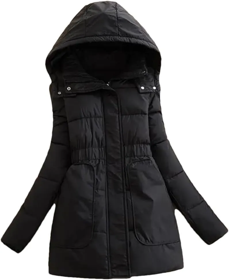 Down Cotton Parkas Coat Womens Jacket Winter Warm Padded Parkas Long Hooded Snow Wear Outwear Puffer Coat