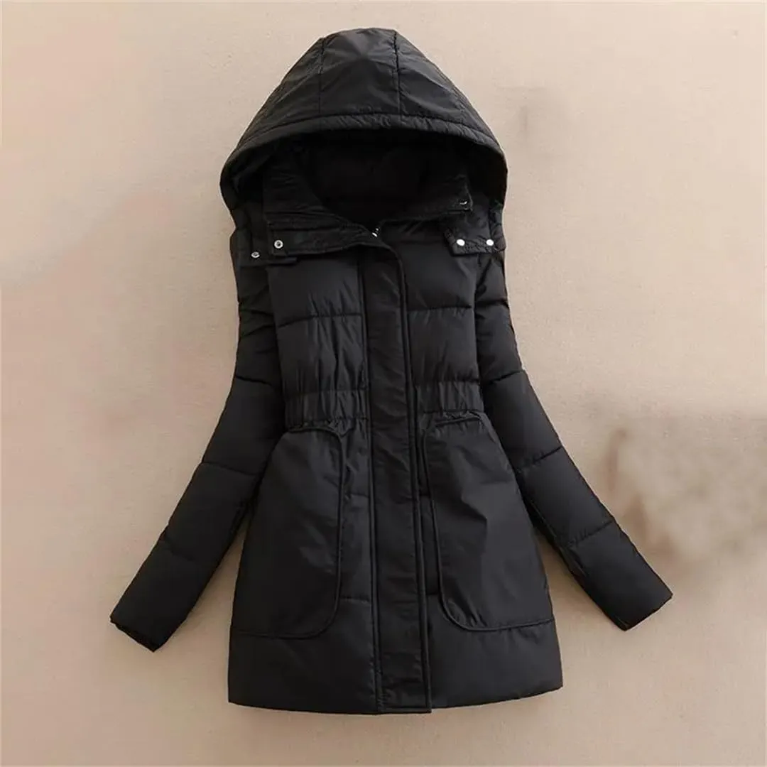 Down Cotton Parkas Coat Womens Jacket Winter Warm Padded Parkas Long Hooded Snow Wear Outwear Puffer Coat