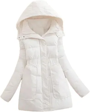 Down Cotton Parkas Coat Womens Jacket Winter Warm Padded Parkas Long Hooded Snow Wear Outwear Puffer Coat