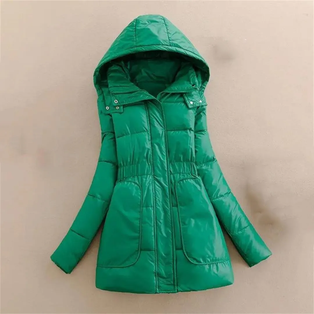 Down Cotton Parkas Coat Womens Jacket Winter Warm Padded Parkas Long Hooded Snow Wear Outwear Puffer Coat