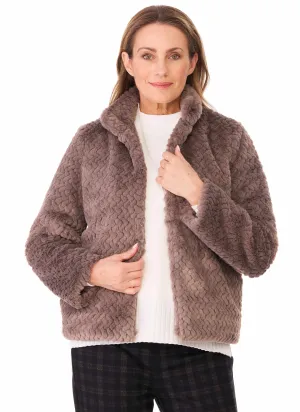 FRANCES LINED FAUX FUR JACKET