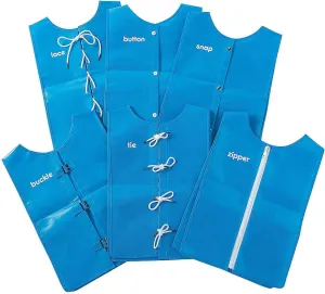 Fun Express Dressing Vests - Interactive Learning & Educational Activities for Kids - Perfect for Teaching Colors Shapes & Motor Skills - Ideal for Preschool & Early Childhood Education - 6 Pieces