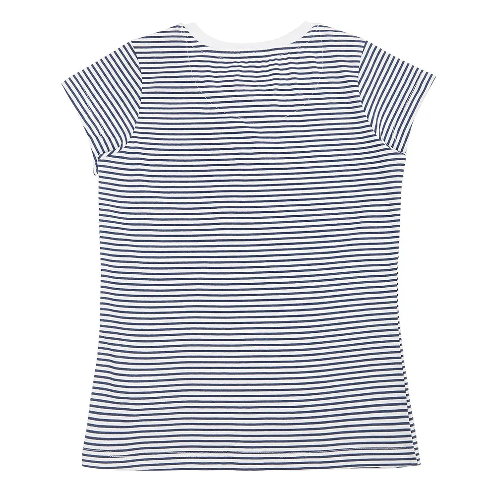 Girls Casual White Half Sleeves  T-Shirt