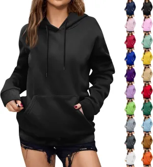 Gumipy Women Oversized Hoodie Sweatshirt Drawstring Fleece Pullover Hoodies Fashion Long Sleeve Pullover Tops with Pocket