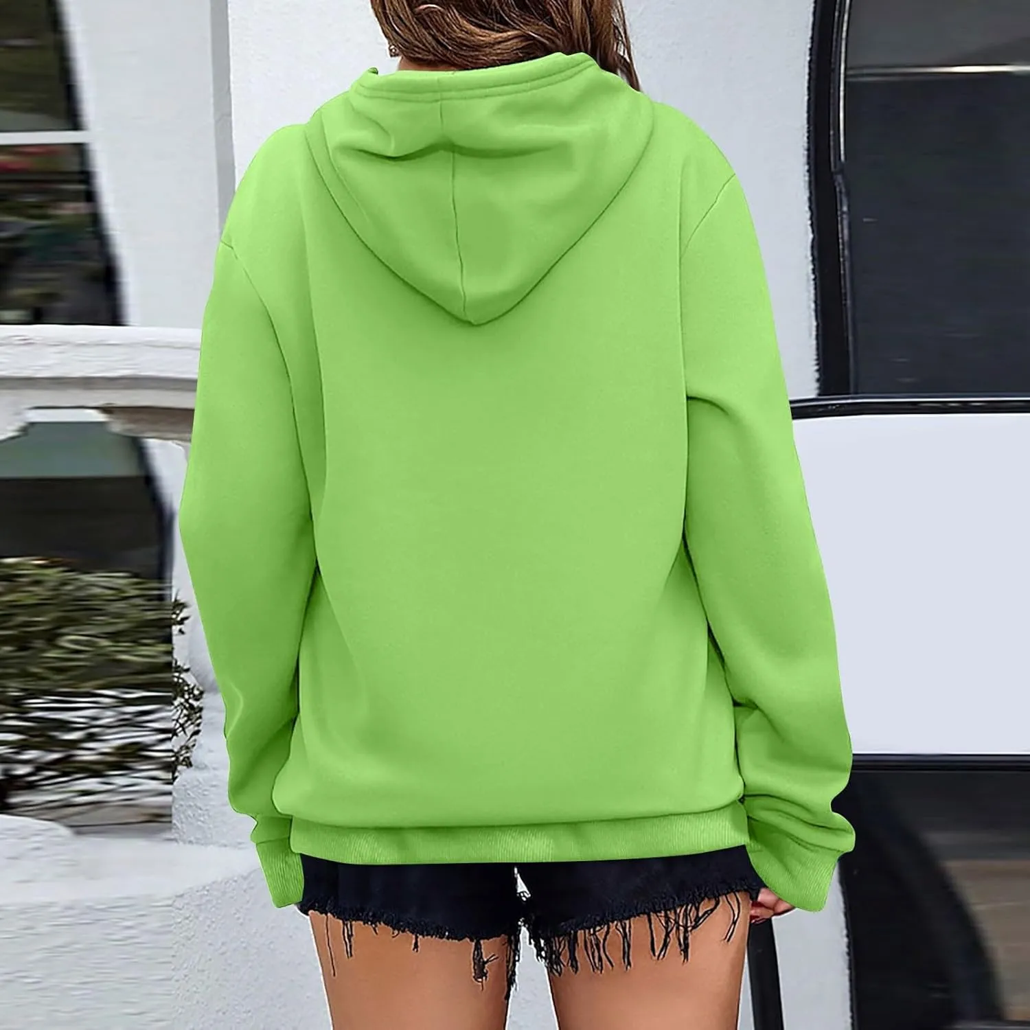 Gumipy Women Oversized Hoodie Sweatshirt Drawstring Fleece Pullover Hoodies Fashion Long Sleeve Pullover Tops with Pocket