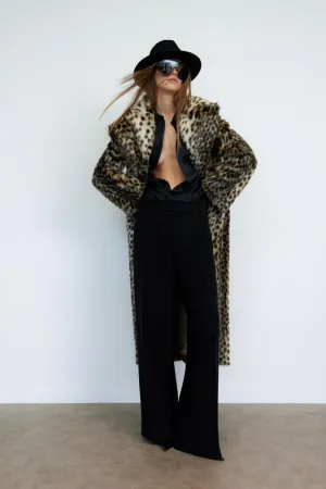 Leopard Ecofur Coat