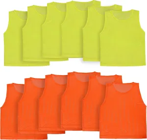 LITEMESH Pinnies (Set of 12/24 Practice Vests) Youth Pinnies, Pennies for Sports Youth, and Scrimmage Vests
