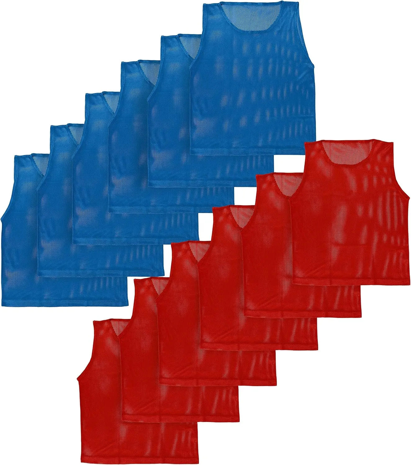 LITEMESH Pinnies (Set of 12/24 Practice Vests) Youth Pinnies, Pennies for Sports Youth, and Scrimmage Vests