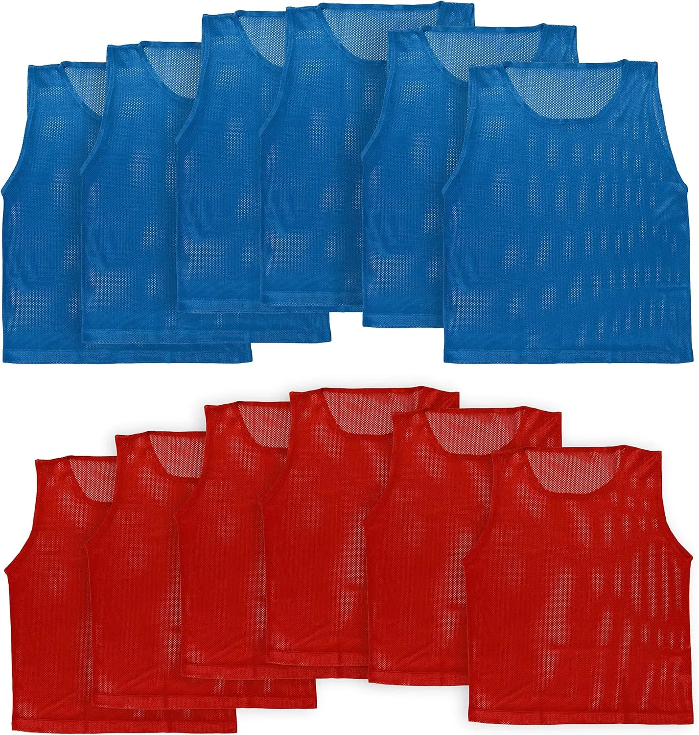 LITEMESH Pinnies (Set of 12/24 Practice Vests) Youth Pinnies, Pennies for Sports Youth, and Scrimmage Vests