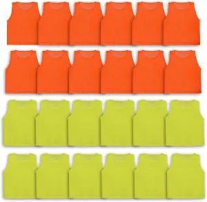 LITEMESH Pinnies (Set of 12/24 Practice Vests) Youth Pinnies, Pennies for Sports Youth, and Scrimmage Vests