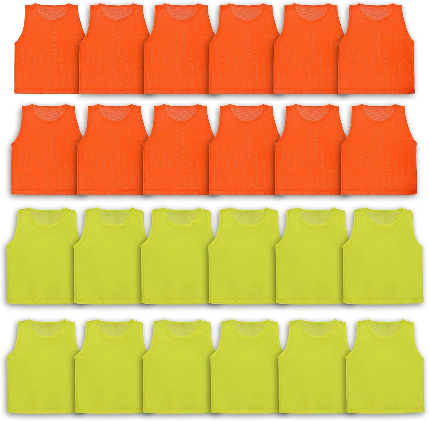 LITEMESH Pinnies (Set of 12/24 Practice Vests) Youth Pinnies, Pennies for Sports Youth, and Scrimmage Vests