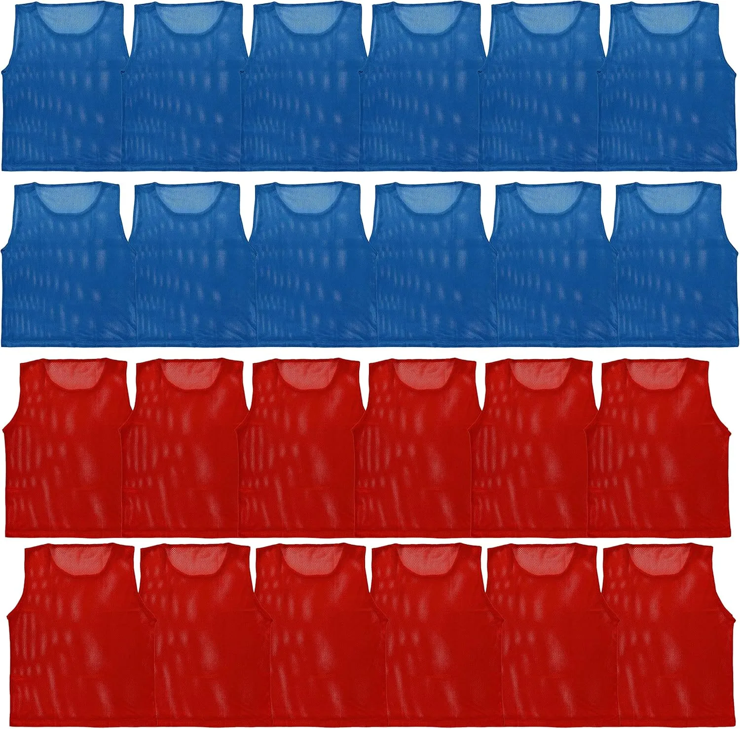 LITEMESH Pinnies (Set of 12/24 Practice Vests) Youth Pinnies, Pennies for Sports Youth, and Scrimmage Vests