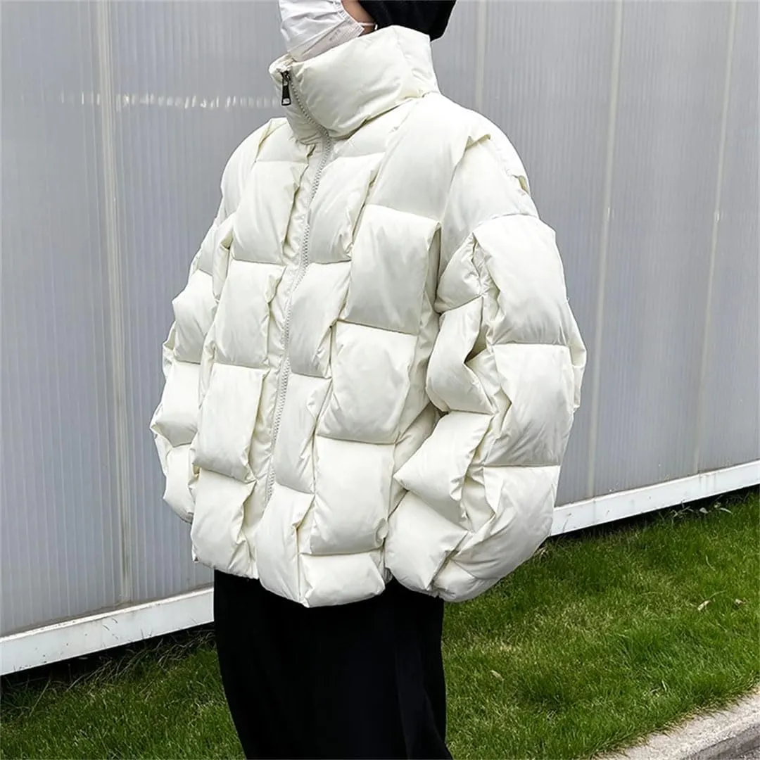 Men Thick Jacket Men Parkas Jacket Outwear Coats Solid Stand Collar Windbreaker Cotton Padded Jacket