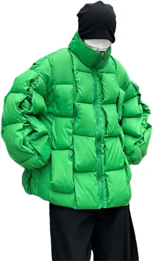 Men Thick Jacket Men Parkas Jacket Outwear Coats Solid Stand Collar Windbreaker Cotton Padded Jacket