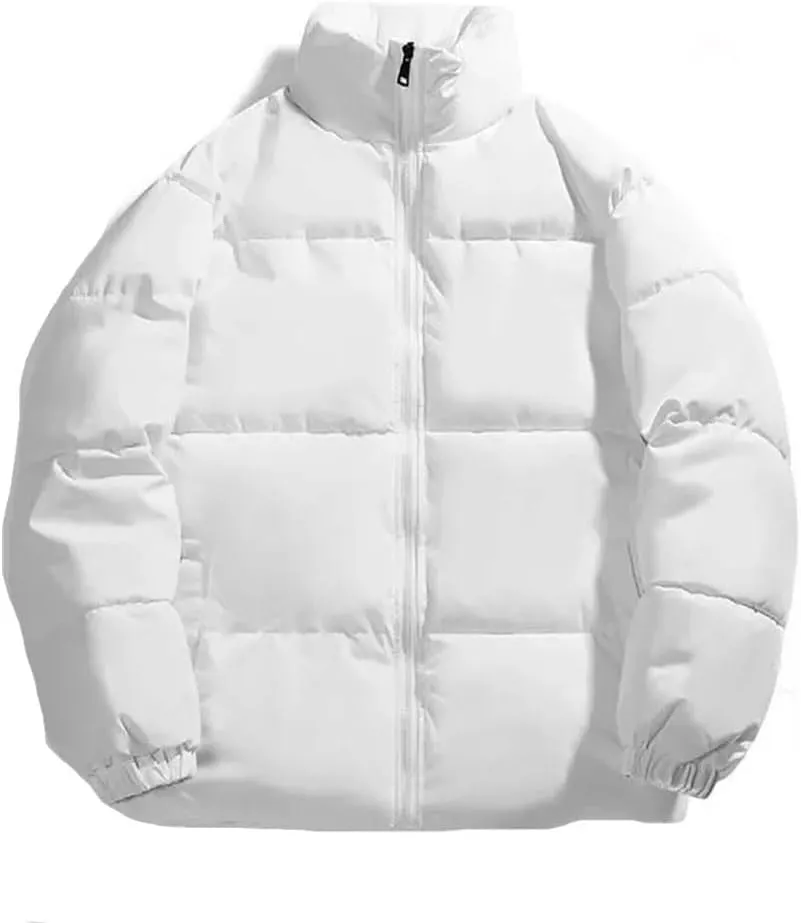 Men Warm Puffer Jackets Cotton Padded Thick Parkas Padded Coat Male Loose Stand Collar Coats Couple Outdoor Coat