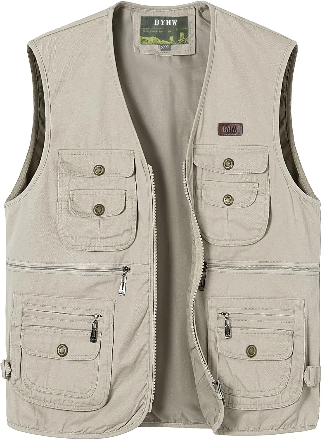 Men's Fishing Vest with Multi-Pocket Sleeveless Jacket Hunting Vest Safari Travel Outdoor Casual Vest Gilet