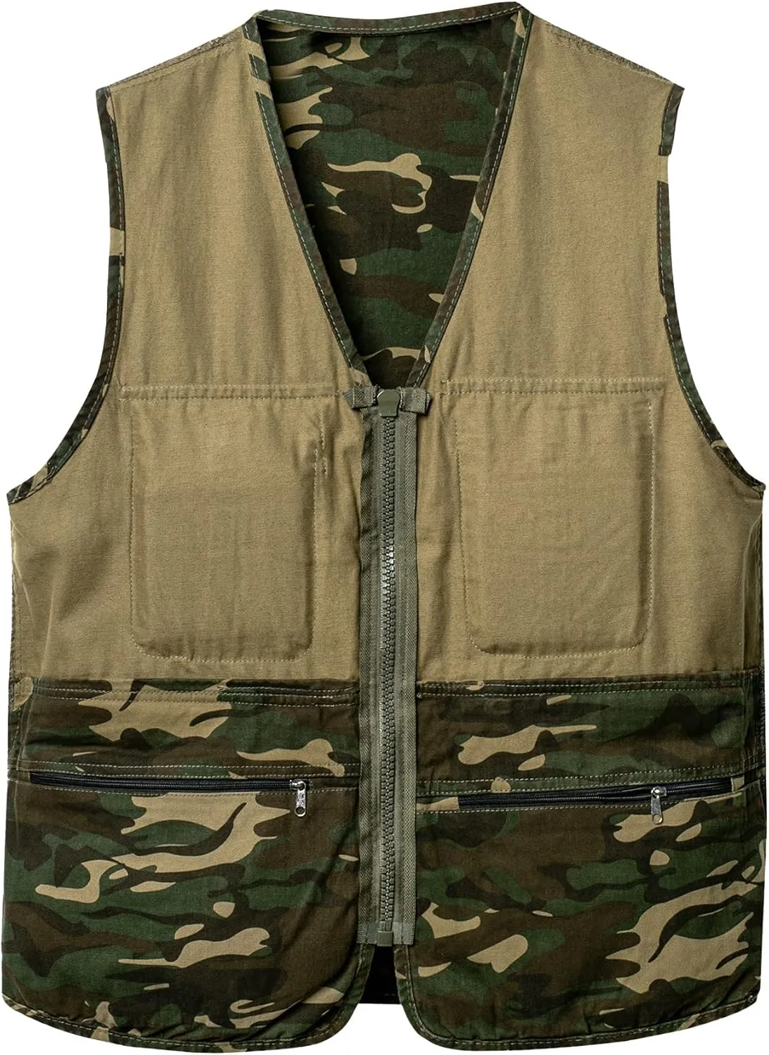 Men's Fishing Vest with Multi-Pocket Sleeveless Jacket Hunting Vest Safari Travel Outdoor Casual Vest Gilet