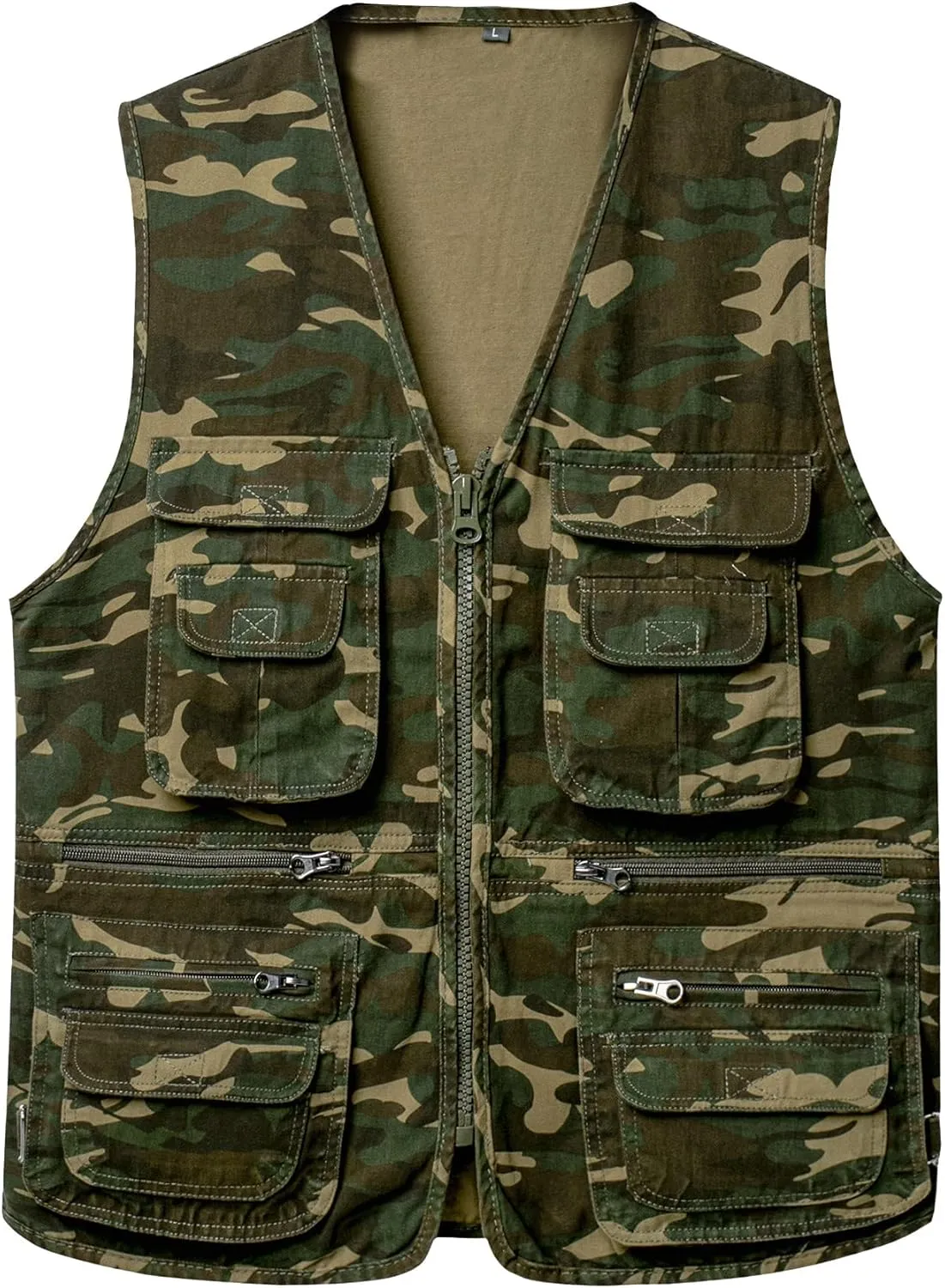 Men's Fishing Vest with Multi-Pocket Sleeveless Jacket Hunting Vest Safari Travel Outdoor Casual Vest Gilet