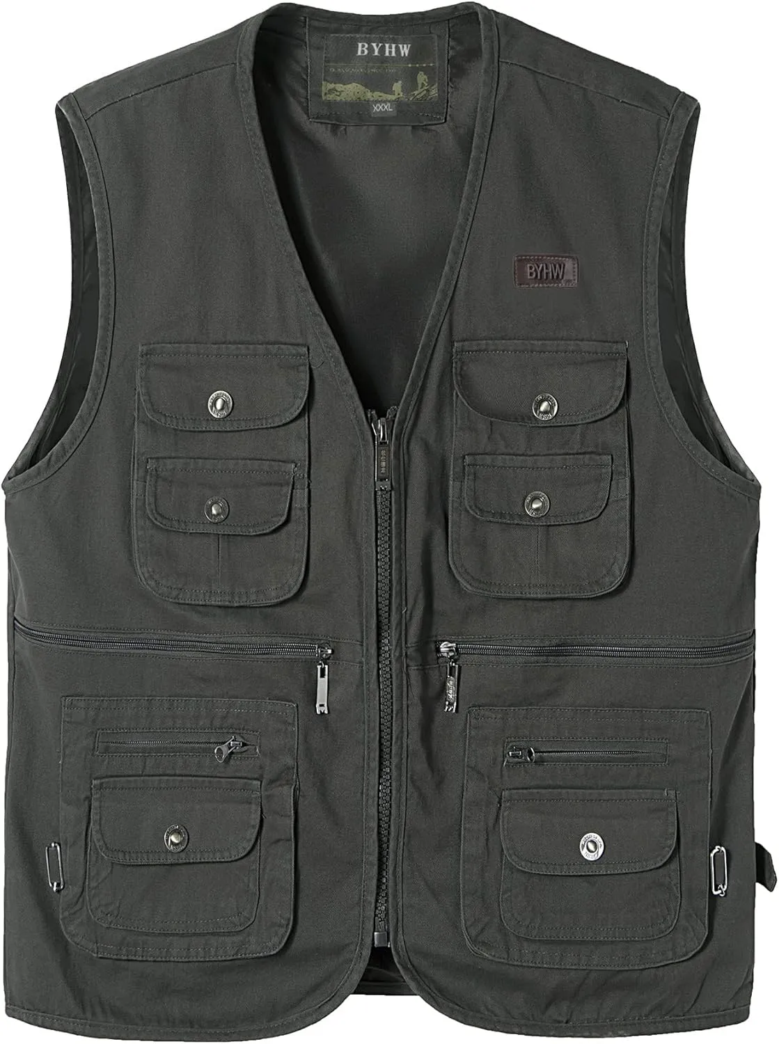 Men's Fishing Vest with Multi-Pocket Sleeveless Jacket Hunting Vest Safari Travel Outdoor Casual Vest Gilet