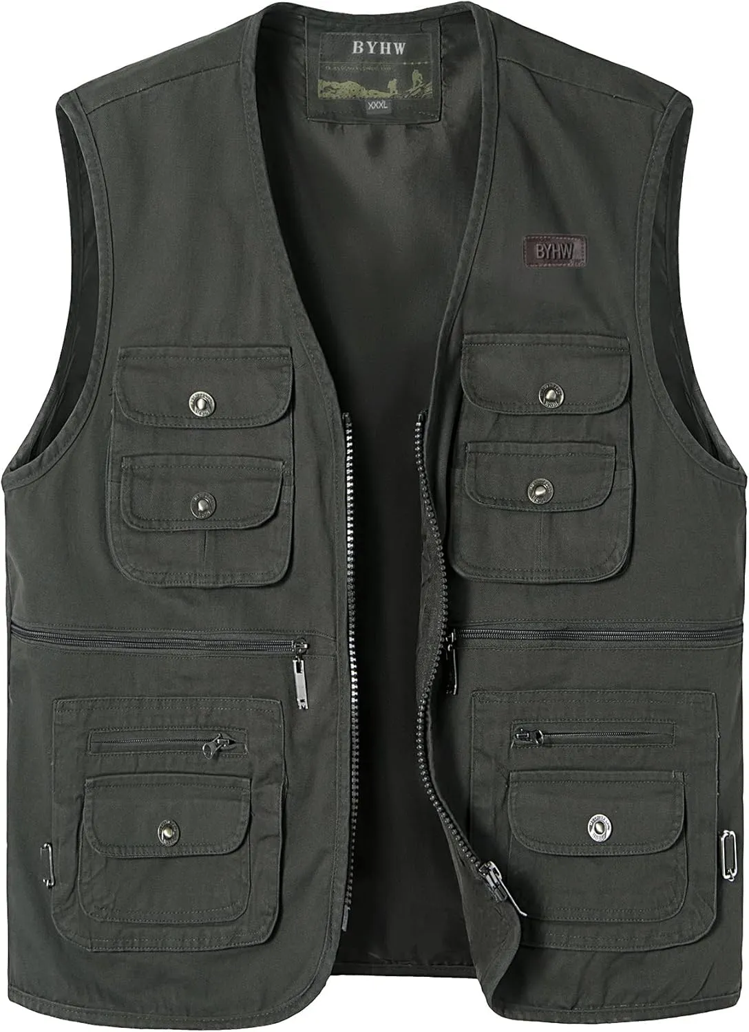 Men's Fishing Vest with Multi-Pocket Sleeveless Jacket Hunting Vest Safari Travel Outdoor Casual Vest Gilet