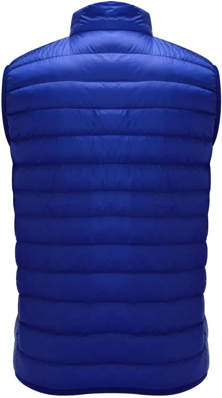Mens Lightweight Insulated Puffer Vest Stand Collar Sleeveless Jacket Warm Down Outerwear for Work Travel