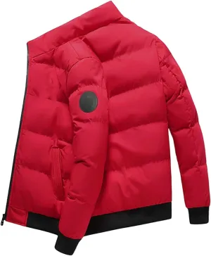 Men's Padded Cotton Warm and windproof Jacket Thick Casual Parkas coat
