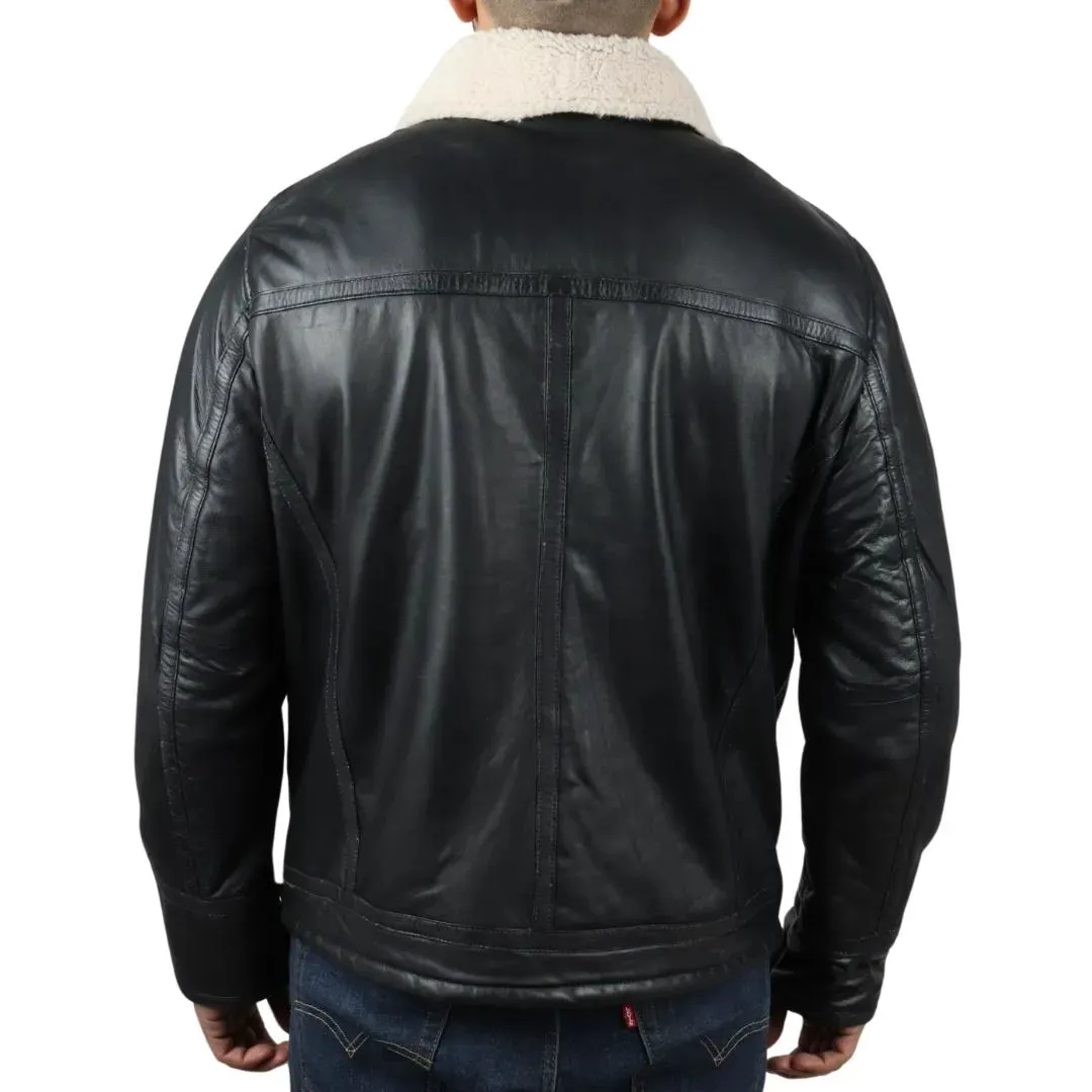 Men's Puffer Quilted Aviator Bomber Jacket