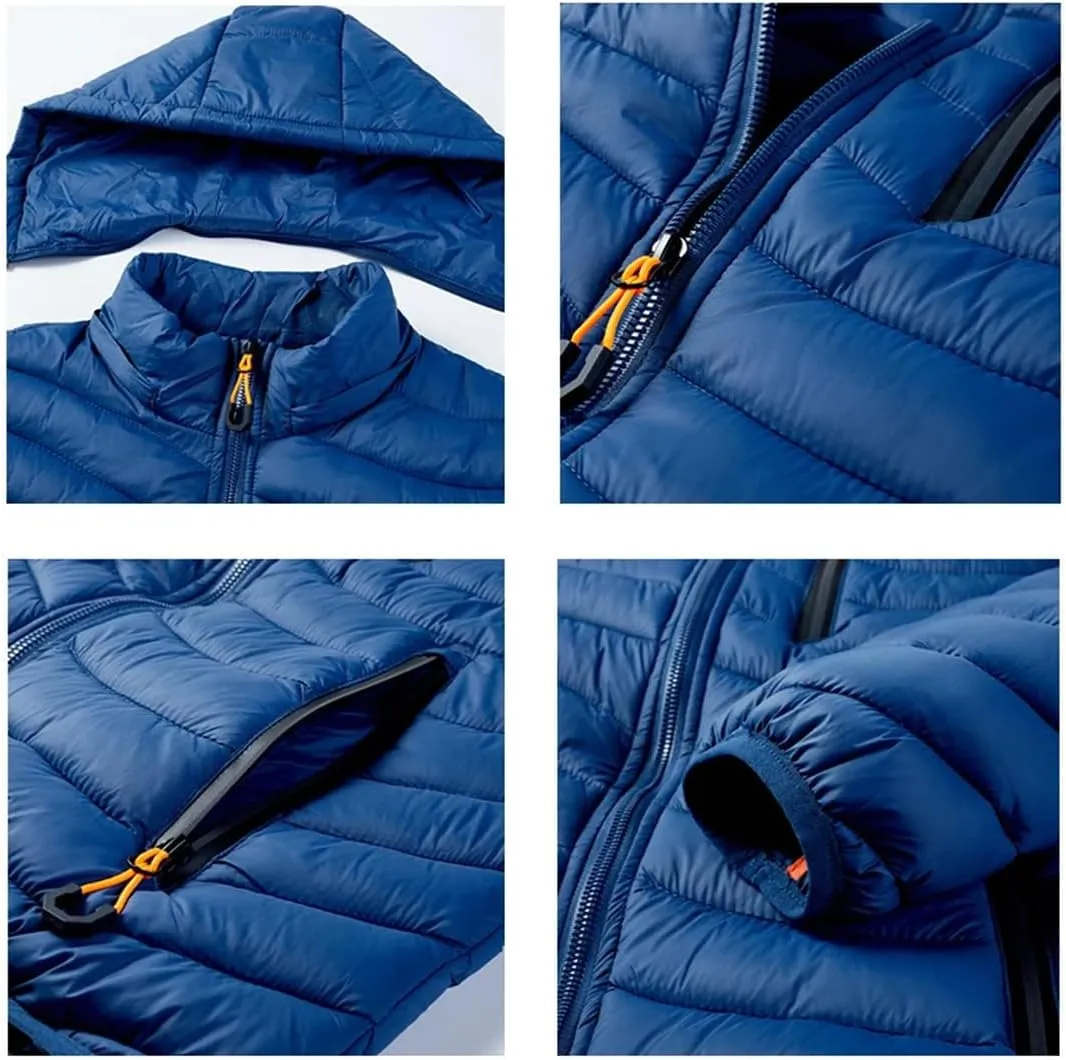 Mens Winter Warm Jacket Coat Cotton Padded Puffer Parkas Windproof Outdoor Jackets