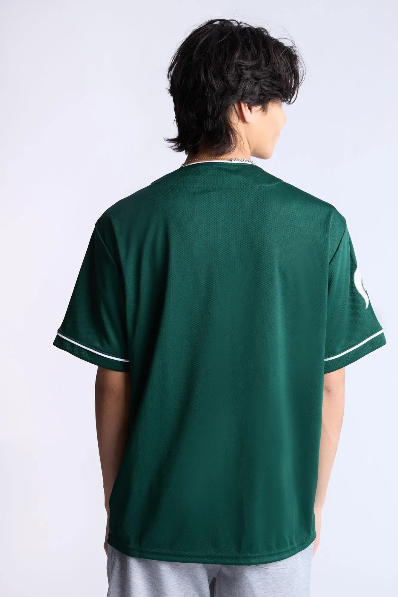 Michigan State Button-Up Baseball Jersey