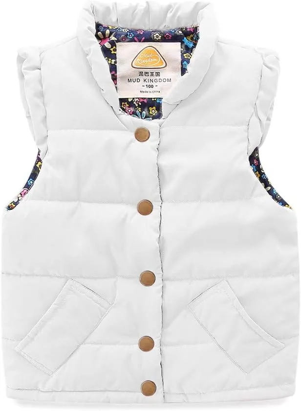 Mud Kingdom Little Girls Vests Outerwear Lightweight Cute Floral